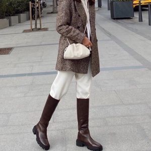 Brown Leather Boots- NWT